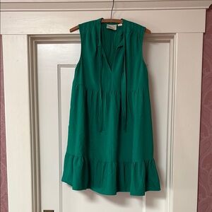 Anthropologie Emerald Mini Dress